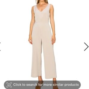 NWT Melloday V-neck Open Back Pant Jumpsuit Size LARGE
